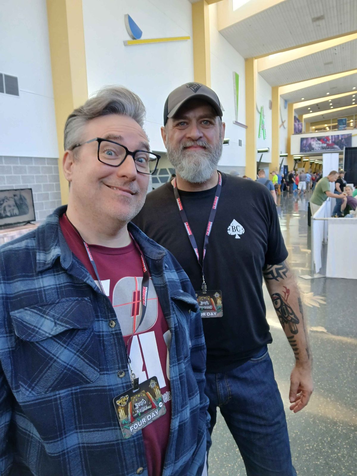 Sean and Brett, co-hosts of Gaming and BS, at Gamehole Con